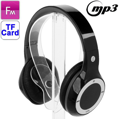 Sport MP3 Player Headset with TF Card Reader Function, Music Format: MP3 / WMA / WAV (Black) - Click Image to Close